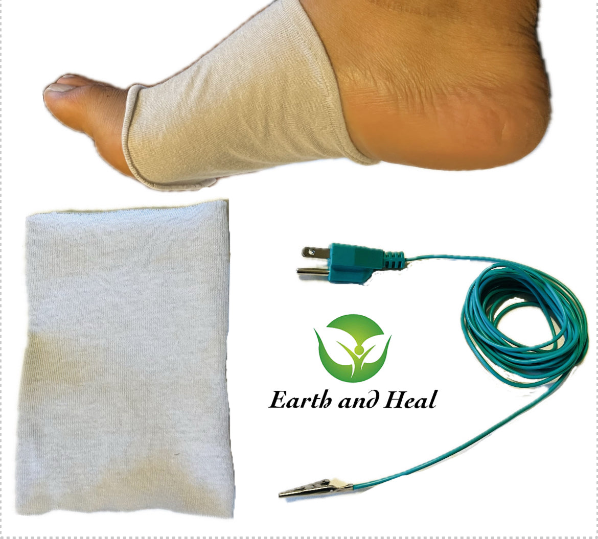 Earth and Heal Grounding Sole Band - Premium Silver, Cotton-Elastic Blend
